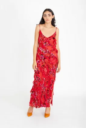 Rat & Boa Maribou Dress Red Floral Size XS/ AU 6