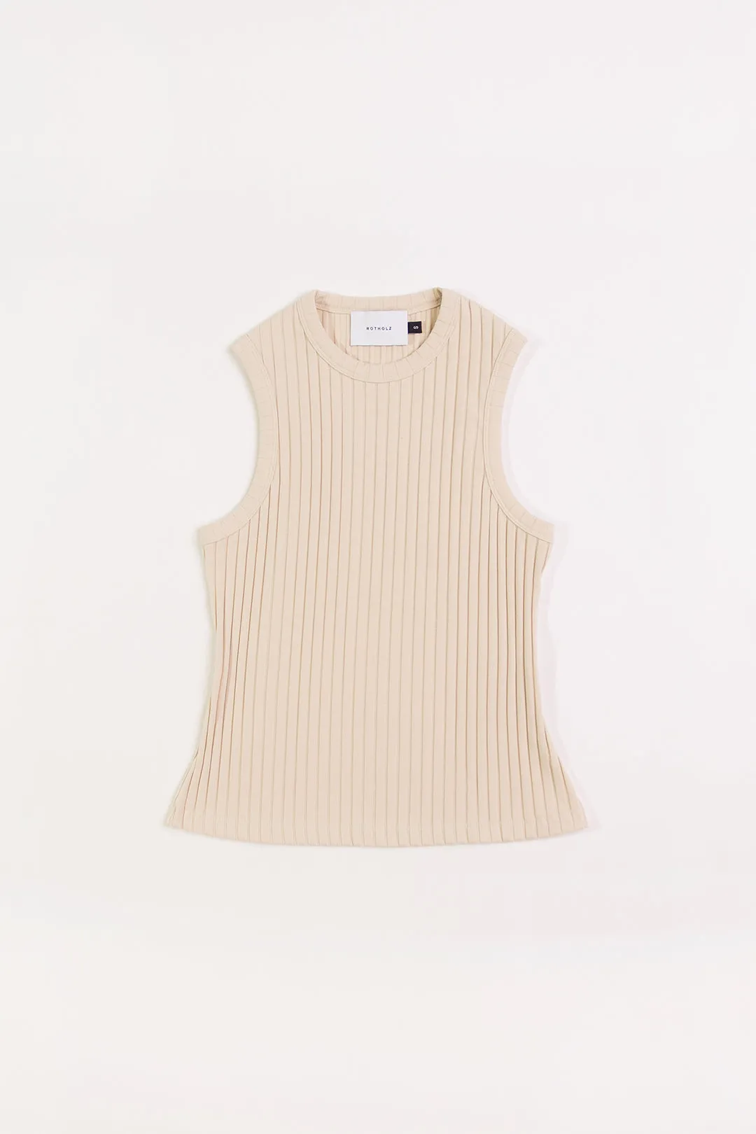 ribbed cotton tank top - summer sand