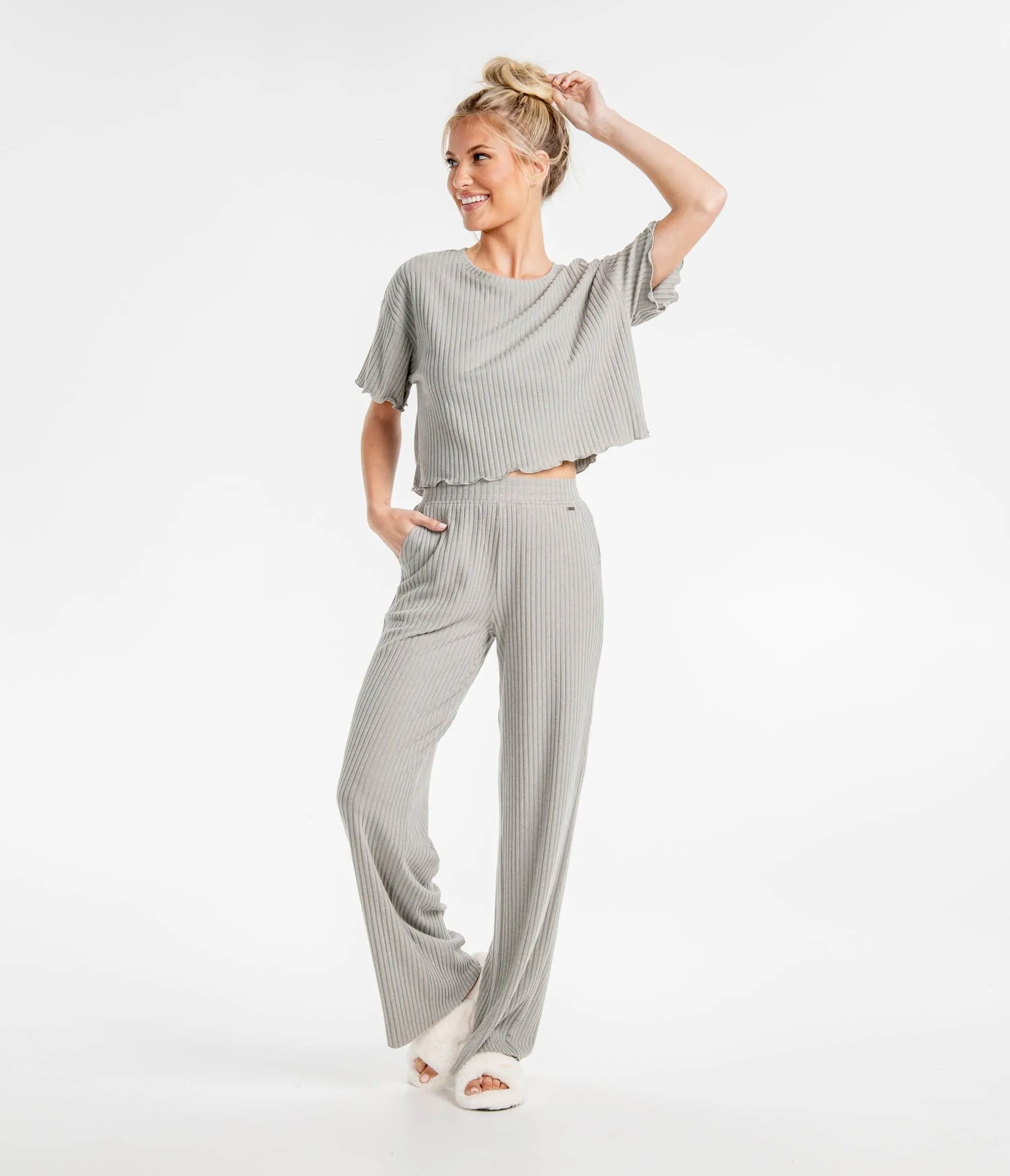 Ribbed Sincerely Soft Lounge Top - Griffin