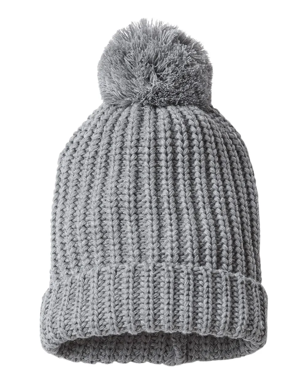 Richardson Chunky Cable Custom Beanies, Heather Grey