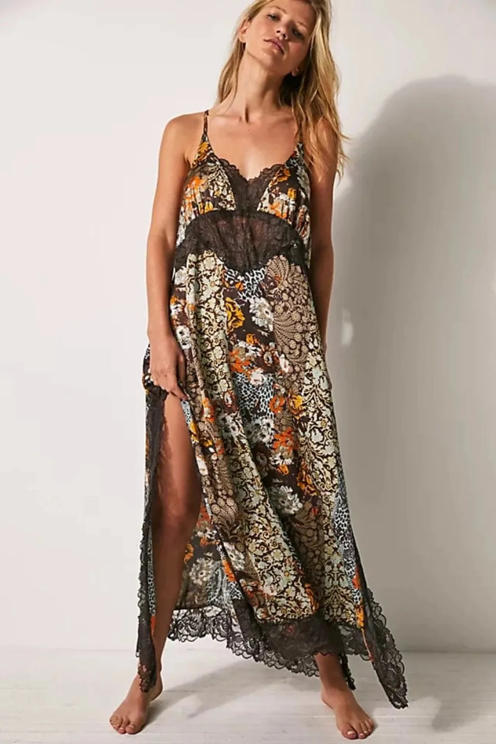 Right Now Midi Slip Dress