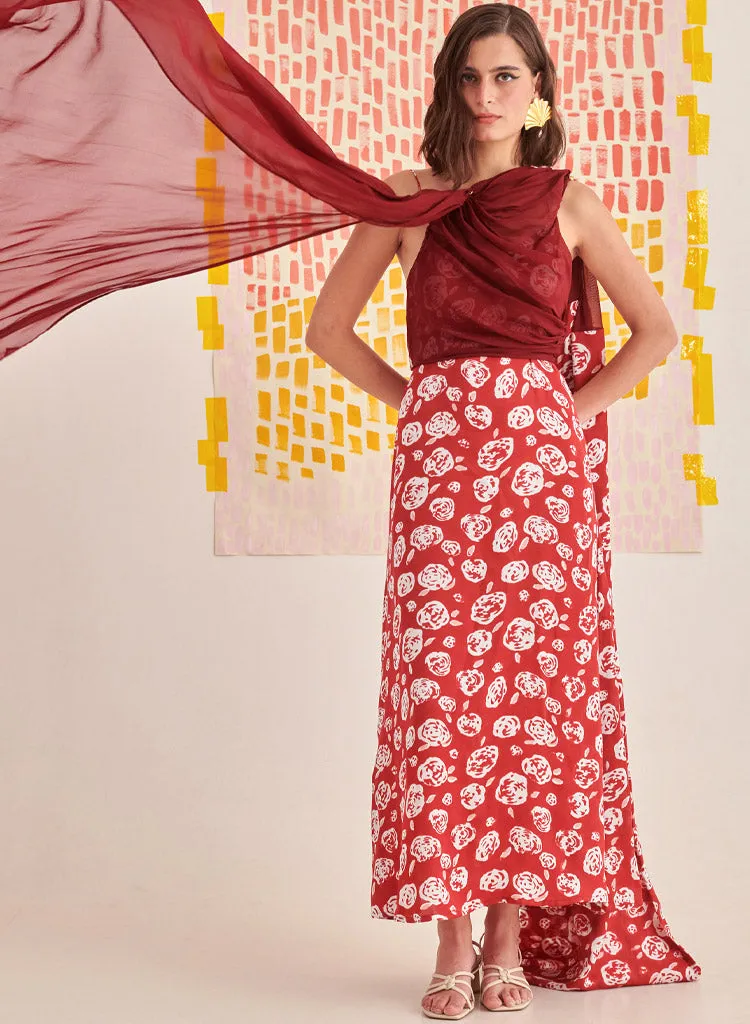 Rose Scarlet Slip Dress