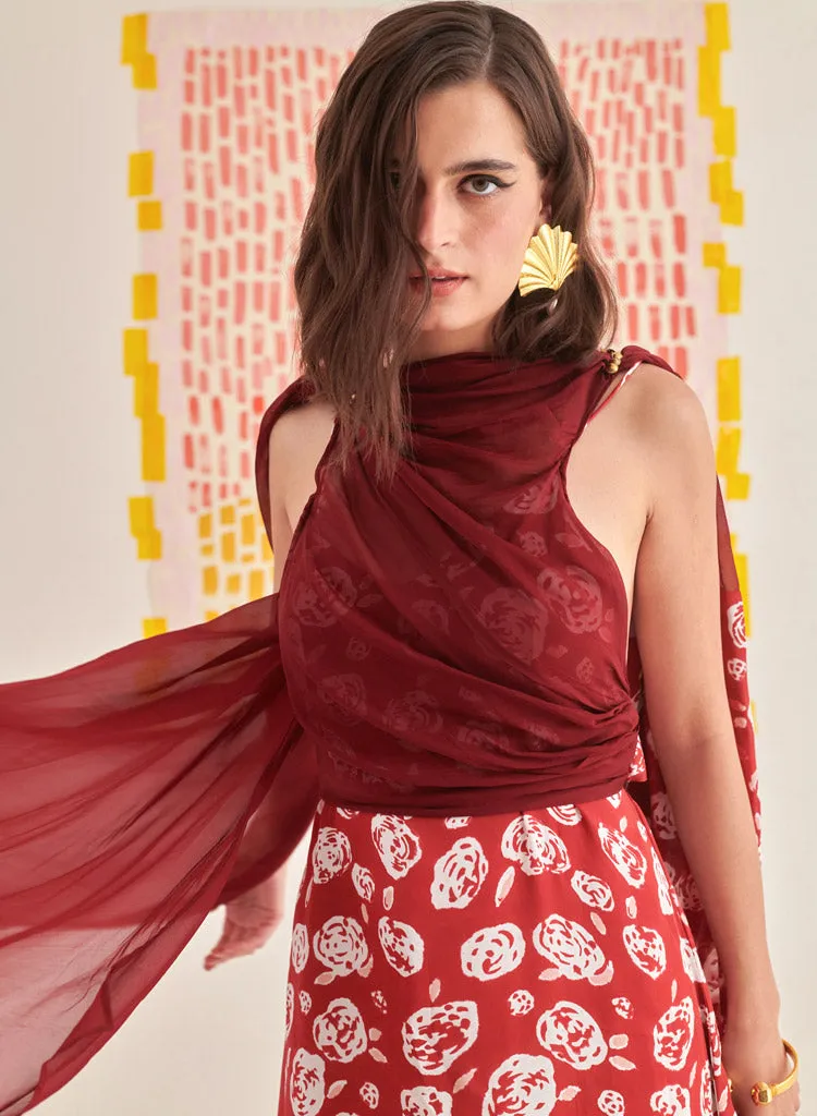 Rose Scarlet Slip Dress