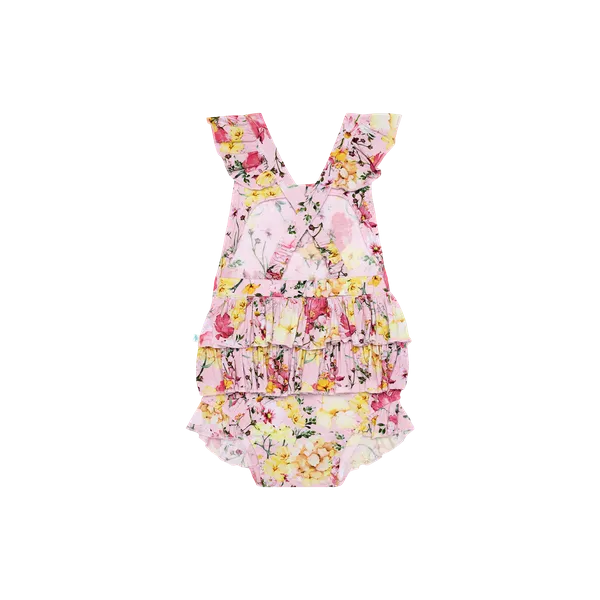 Ruffled Strap Bubble Romper - Gaia