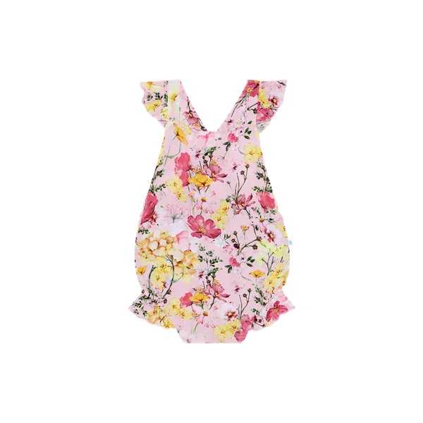 Ruffled Strap Bubble Romper - Gaia