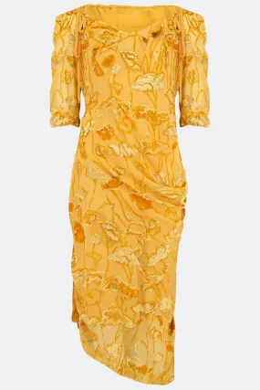 SAFFRON SILK DRESS