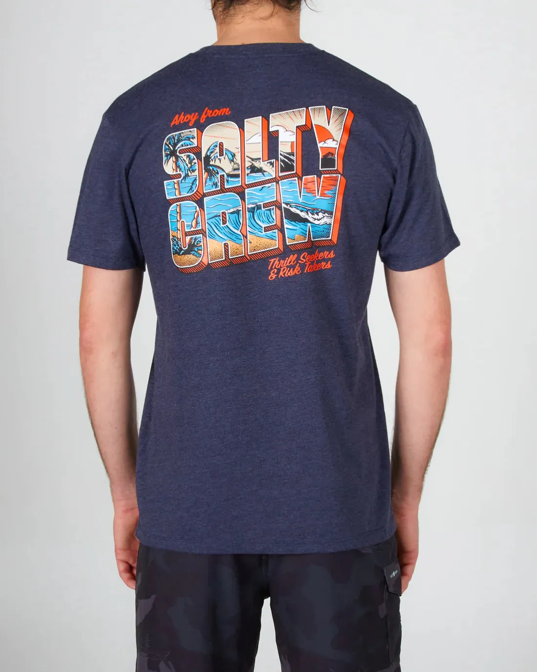Salty Crew Greetings Tee - Navy Heather