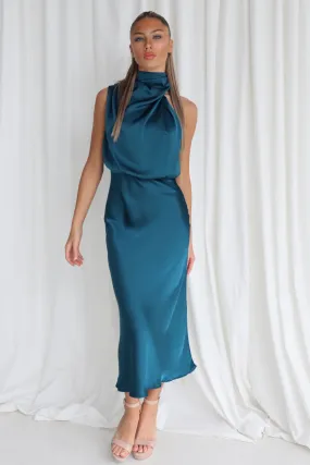 Sherie Midi Dress - Teal