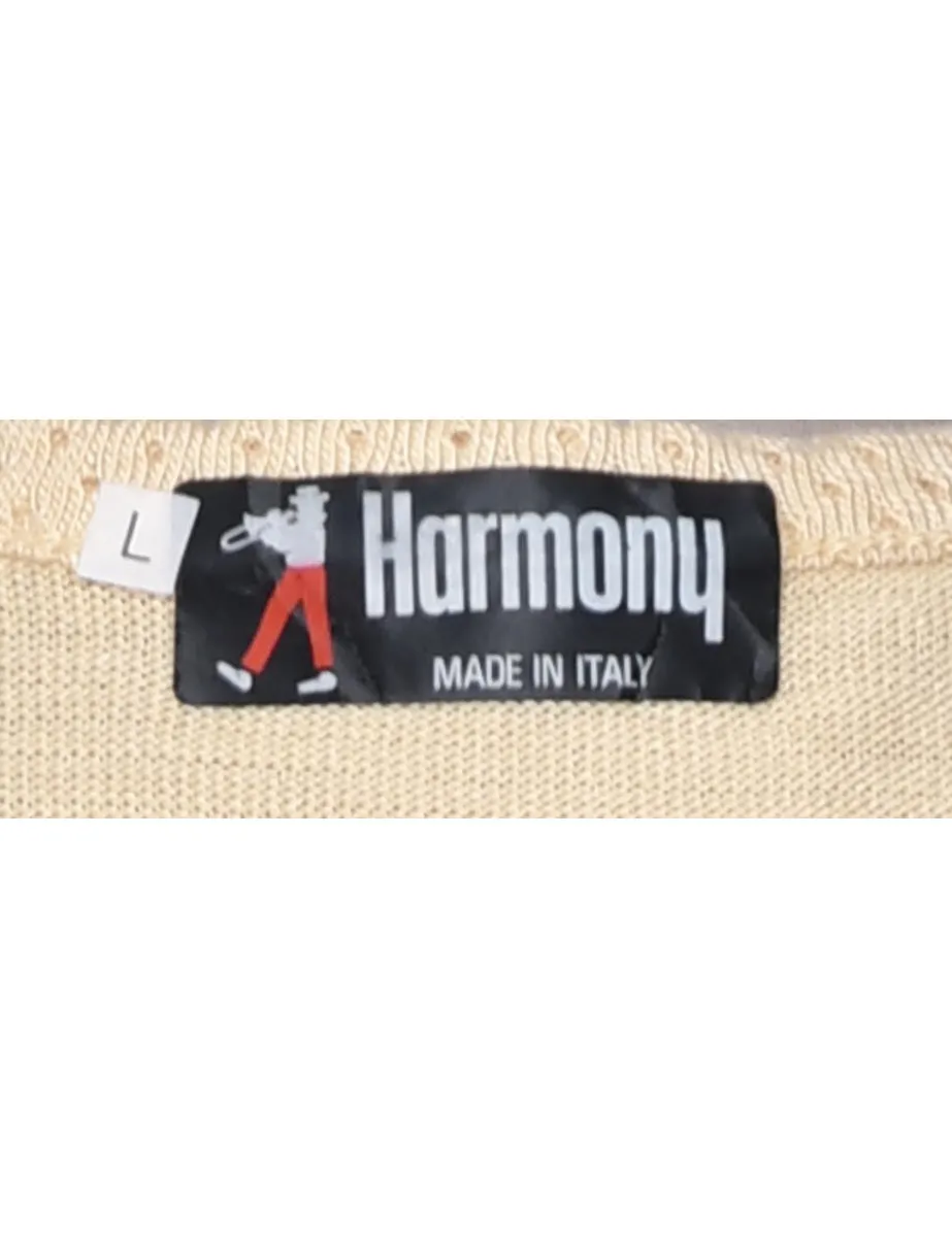Short Sleeve Beaded Jumper - L