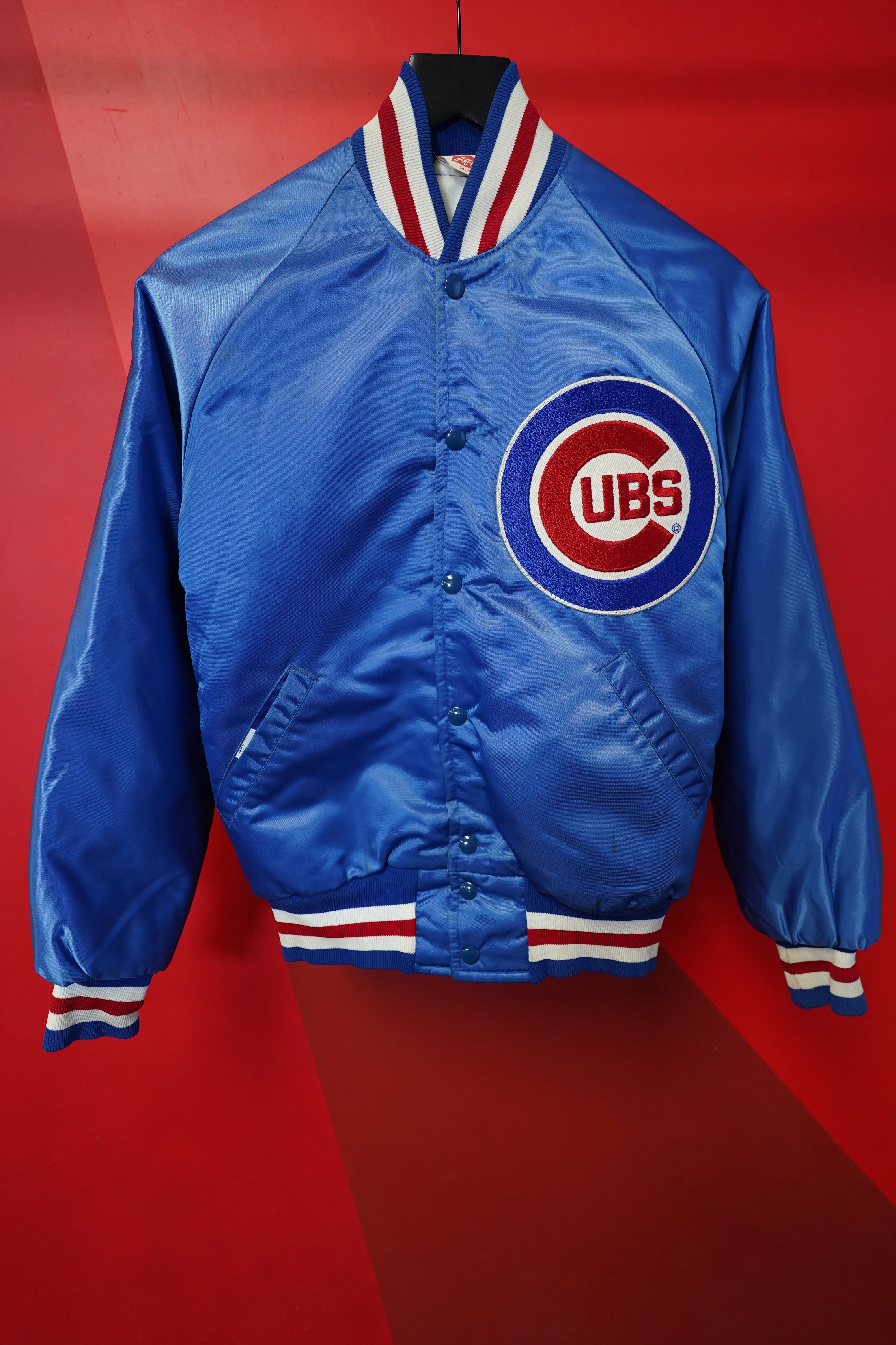 (S/M) Chicago Cubs Vtg Satin Jacket