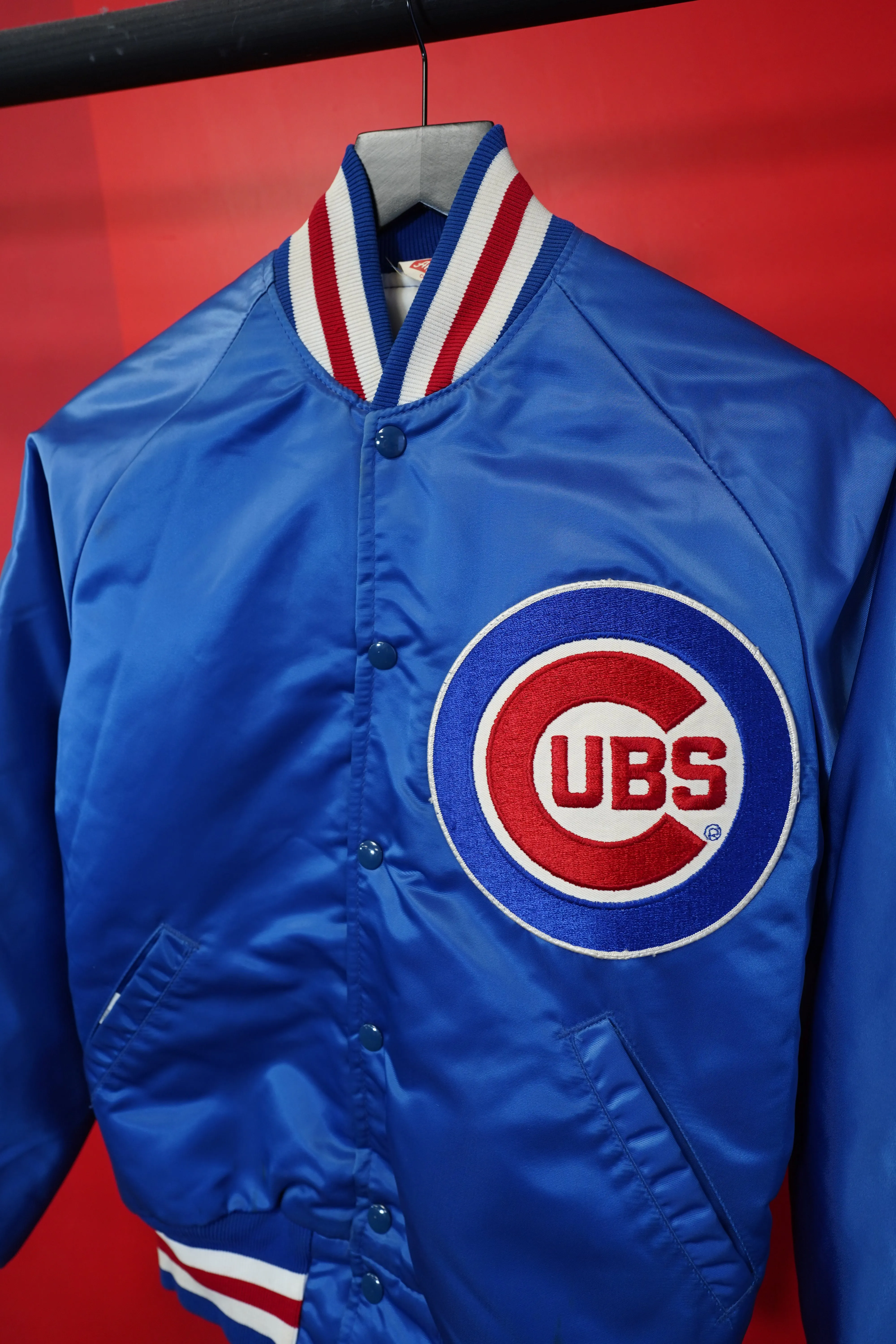 (S/M) Chicago Cubs Vtg Satin Jacket