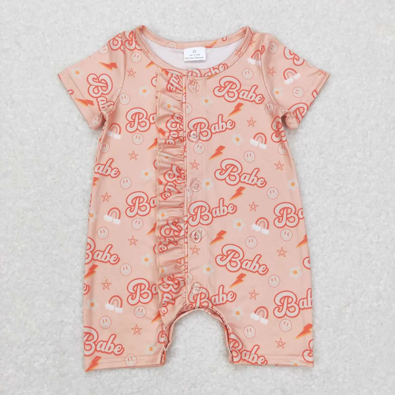 SR0525 baby girl babe short sleeve romper