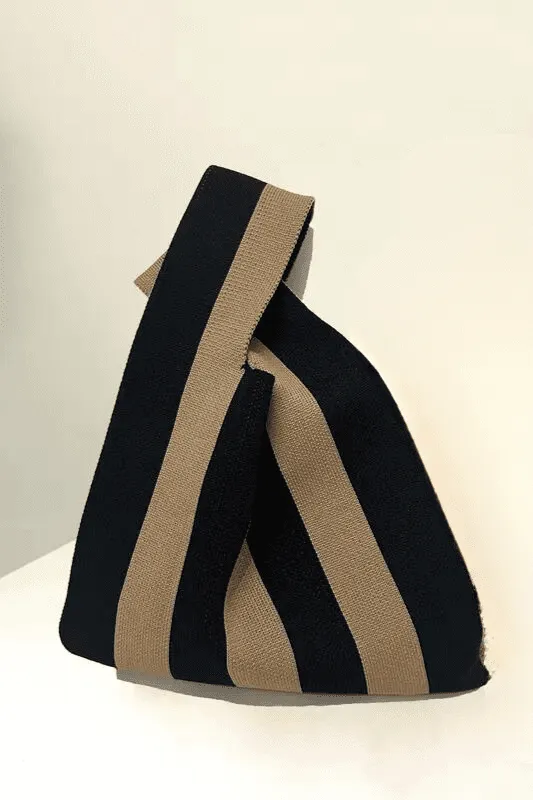 Striped Knit Mini Tote