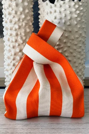 Striped Knit Mini Tote