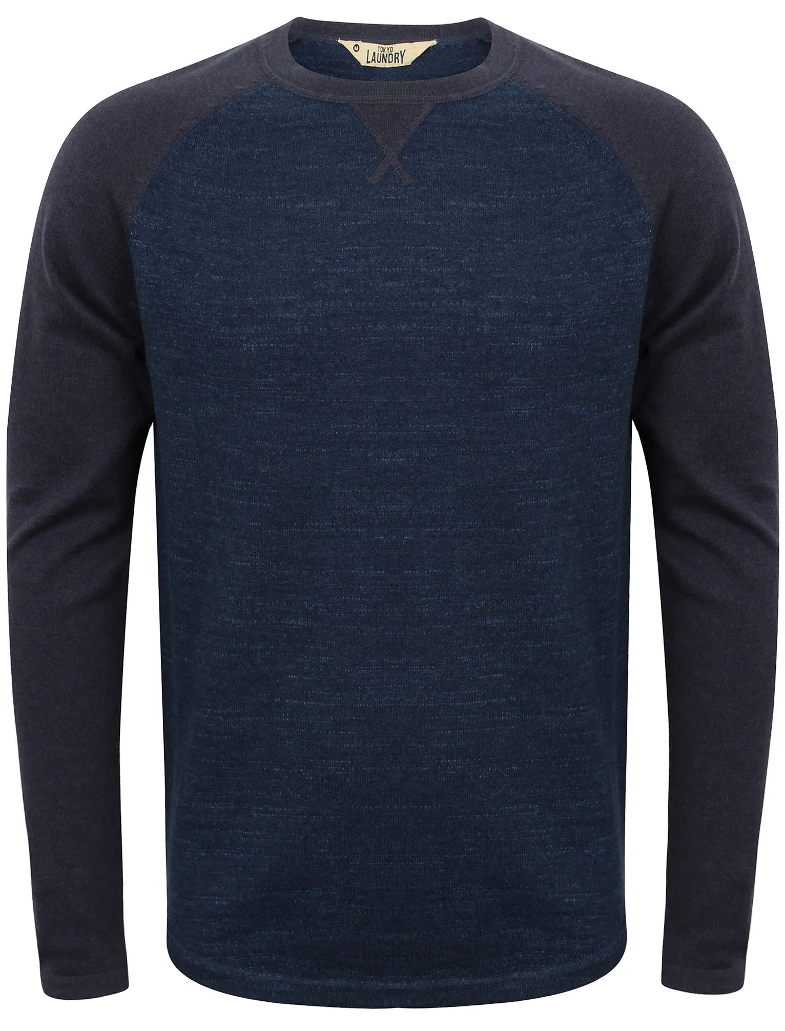 Synopsis Raglan Sleeve Cotton Slub Jumper in Ink Blue - Tokyo Laundry