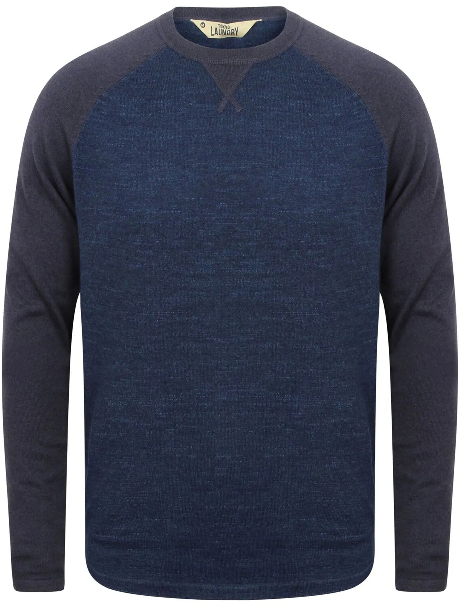 Synopsis Raglan Sleeve Cotton Slub Jumper in Ink Blue - Tokyo Laundry