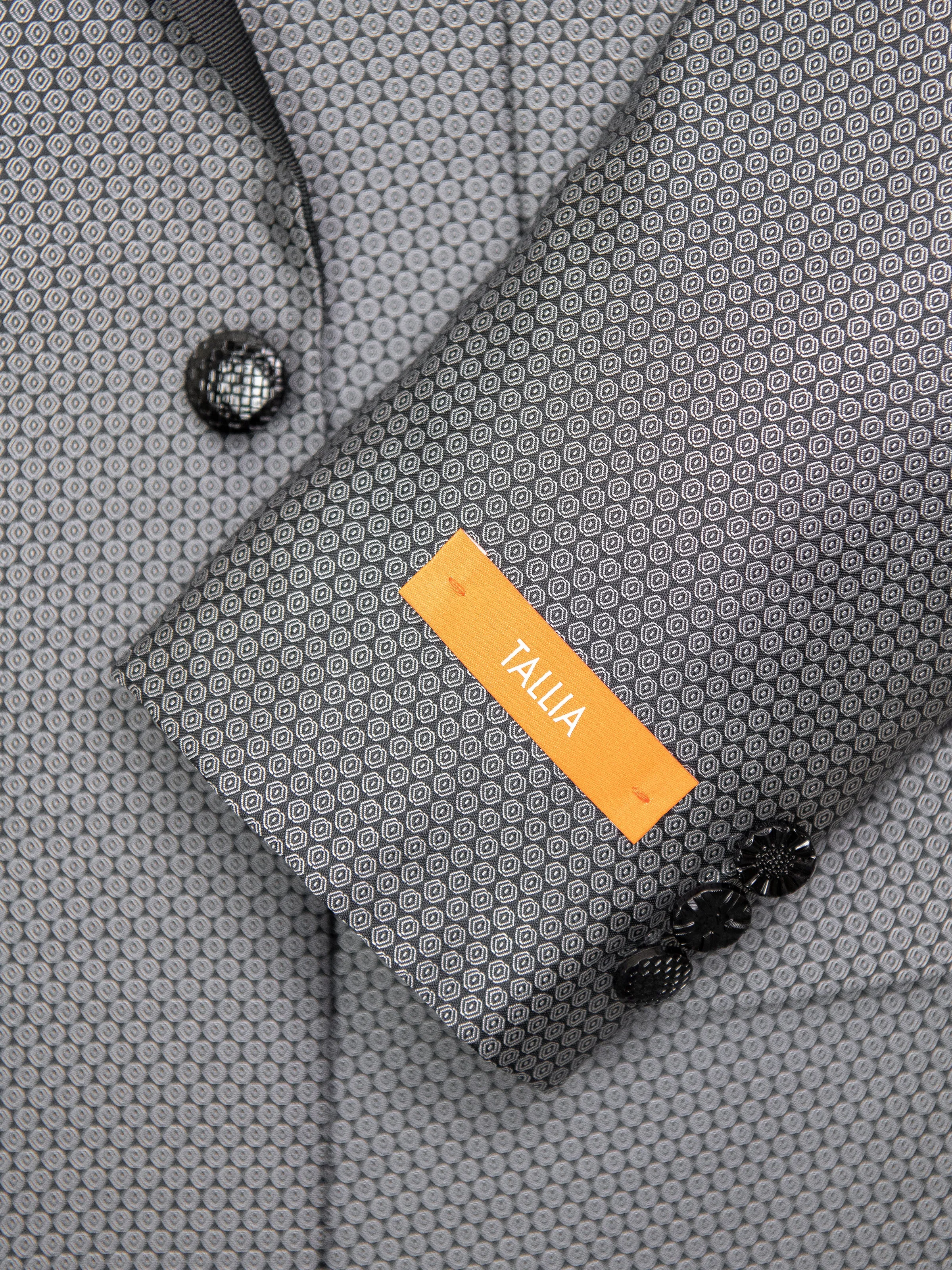 Tallia 29836 Boy's Sport Coat - Neat - Silver/Black