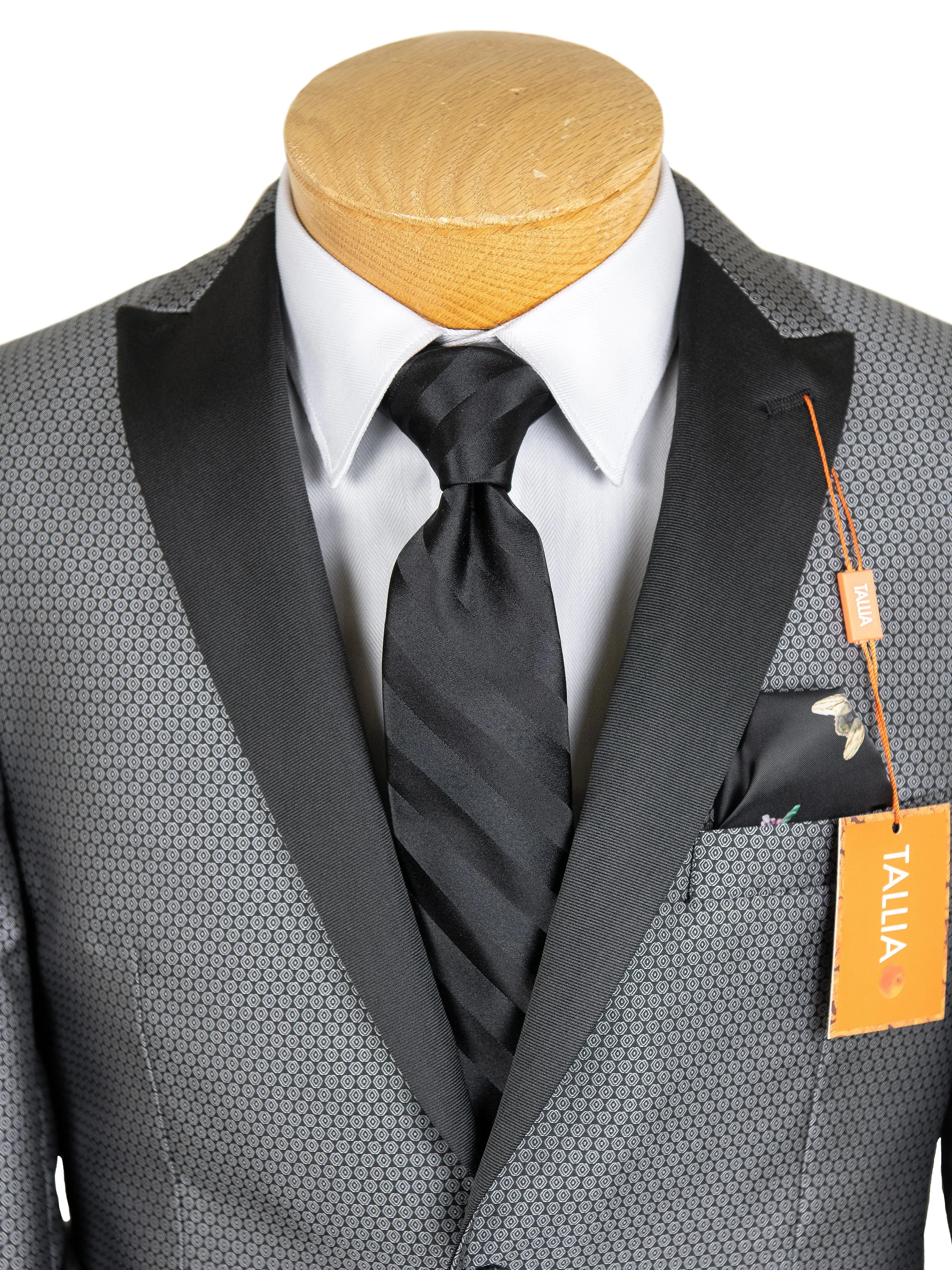 Tallia 29836 Boy's Sport Coat - Neat - Silver/Black