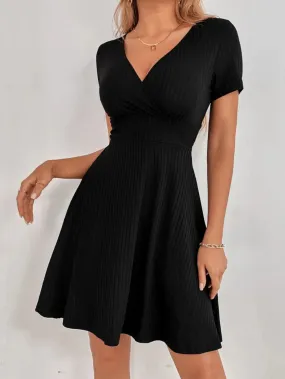 TastyHottie - SEXY V-NECK RUFFLED DRESS