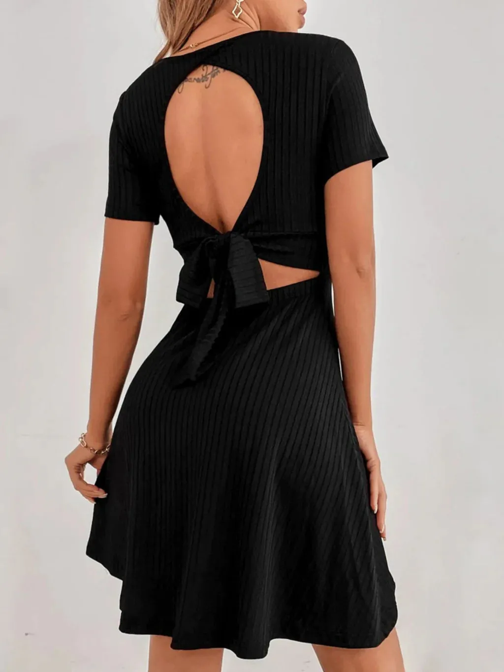 TastyHottie - SEXY V-NECK RUFFLED DRESS