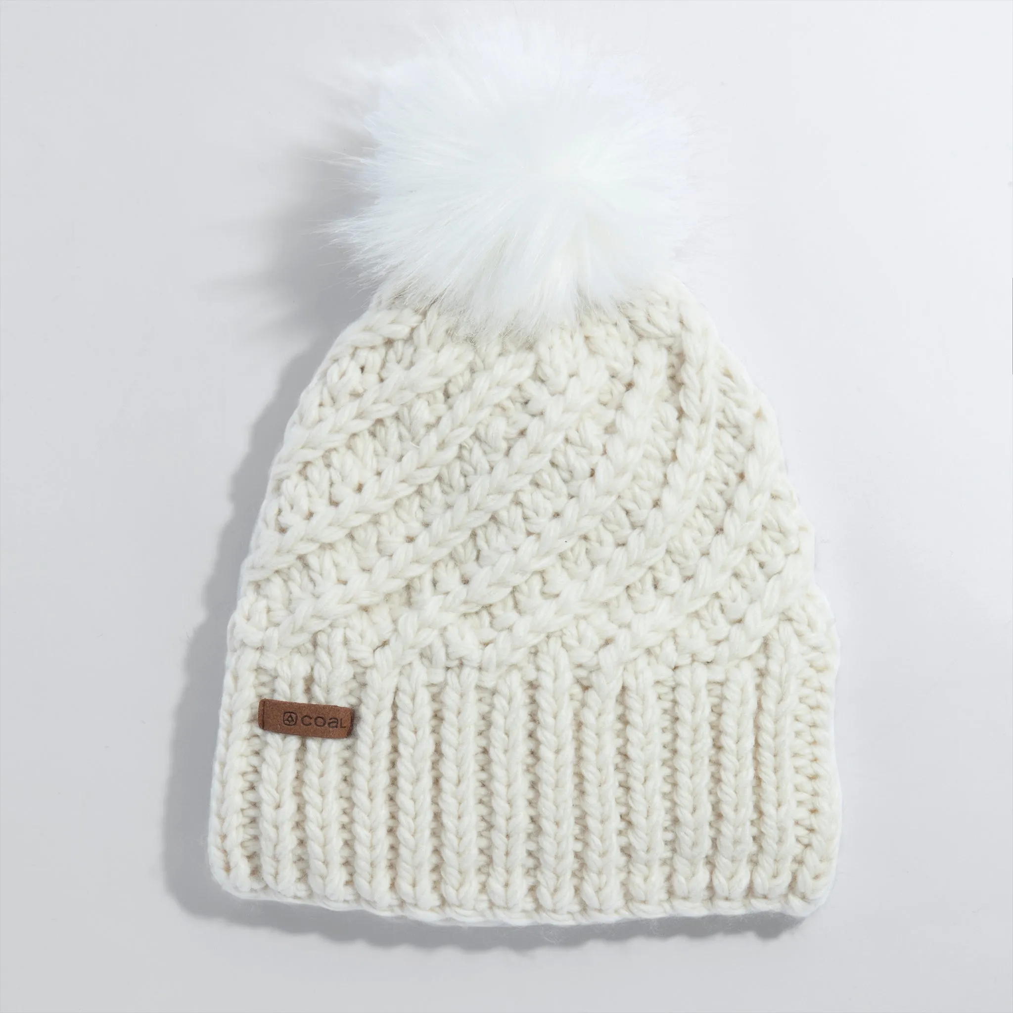 The Maizy Knit Faux Fur Pom Womens Beanie