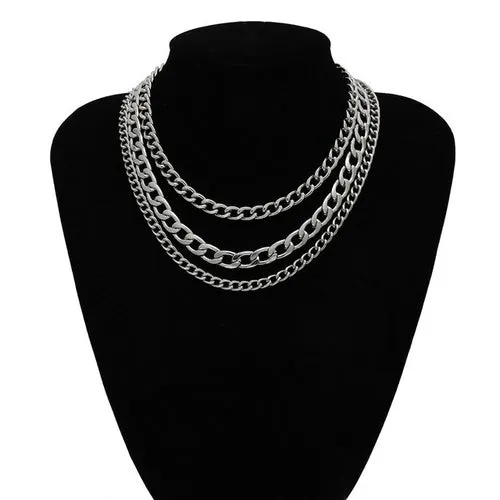 Three Layer Chain Link Necklace