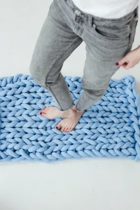 Tube yarn rug, small 20”x27” (50x70 cm)