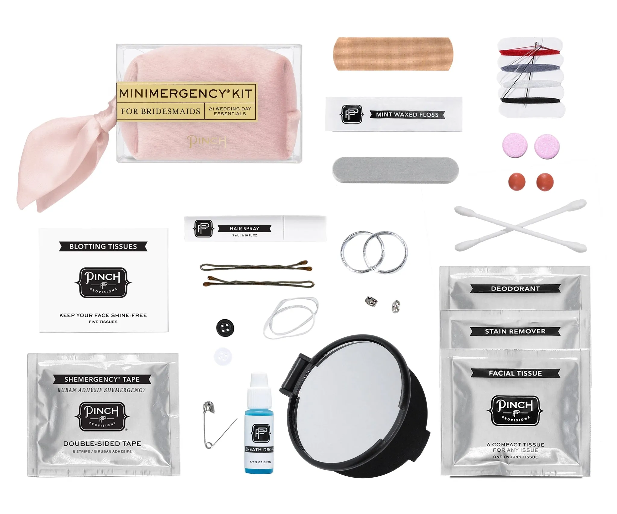 Velvet Minimergency Kits for Bridesmaids Dusty Pink
