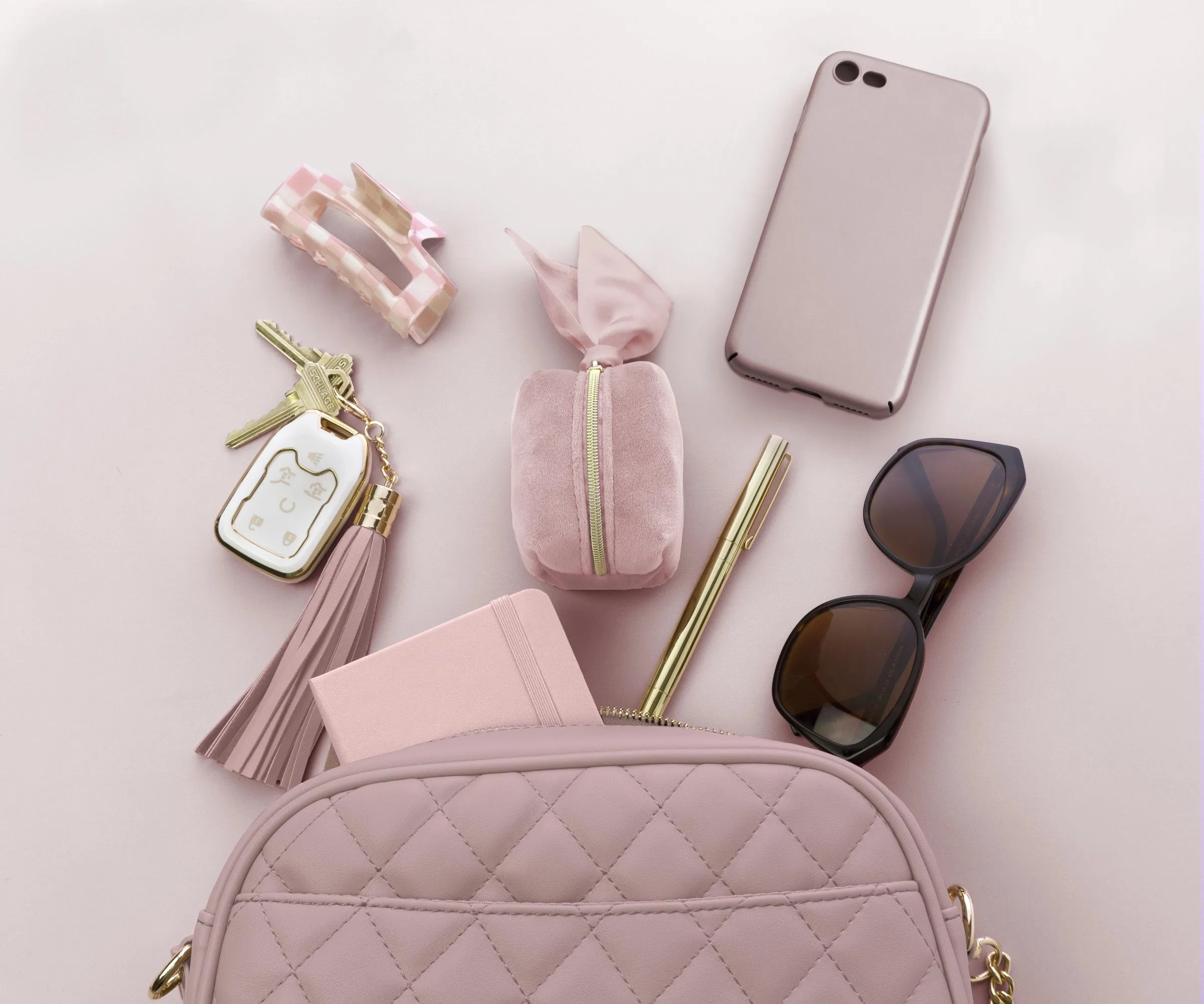 Velvet Minimergency Kits for Bridesmaids Dusty Pink