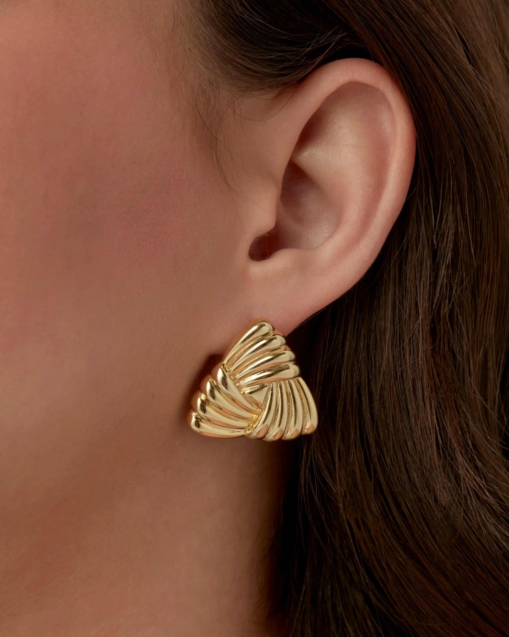 Vintage Triangle Knot Earrings