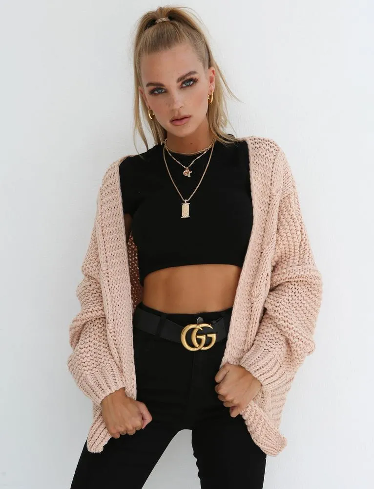Winter Wonders Cardigan - Blush