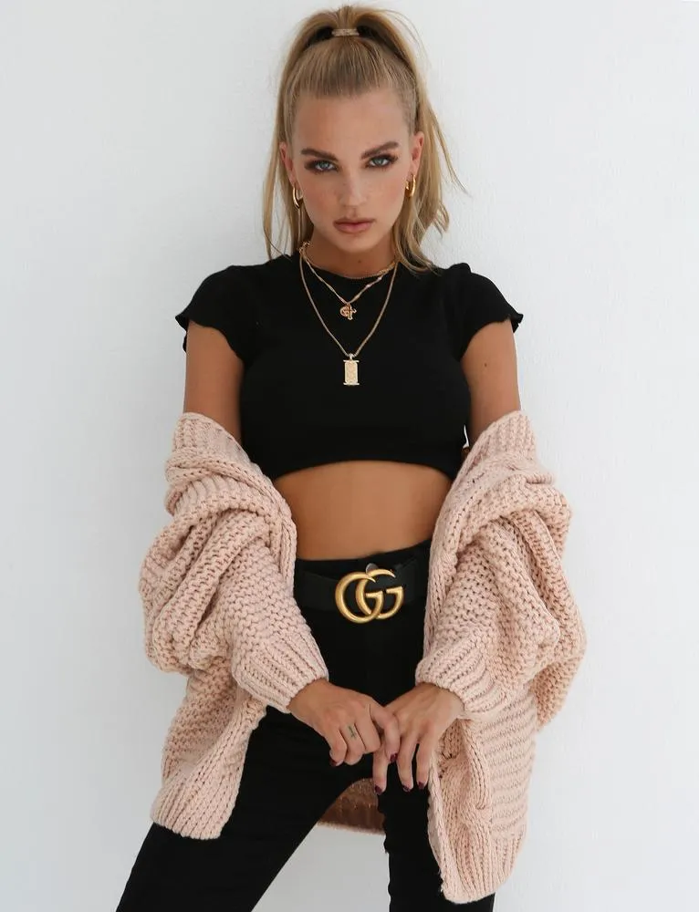 Winter Wonders Cardigan - Blush