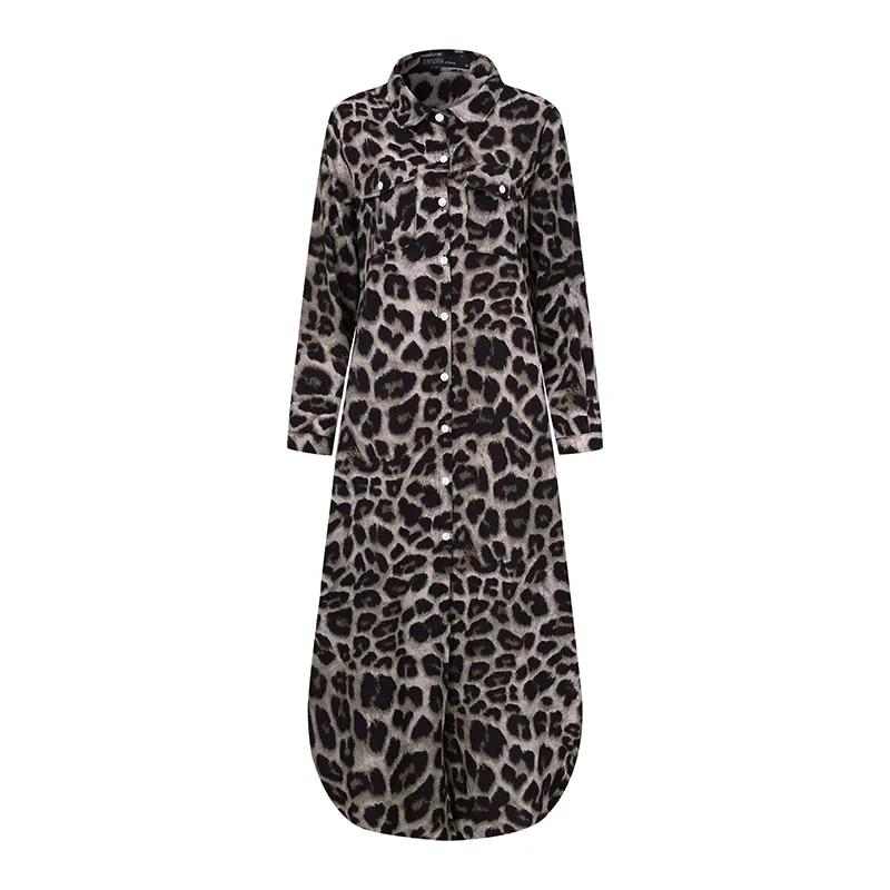 Women Party Autumn Casual Long Sleeve Maxi Long Vestidos Dress - WD8068