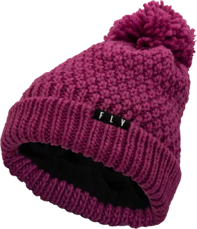 WOMEN'S FLY ANNA POM BEANIE BURGUNDY