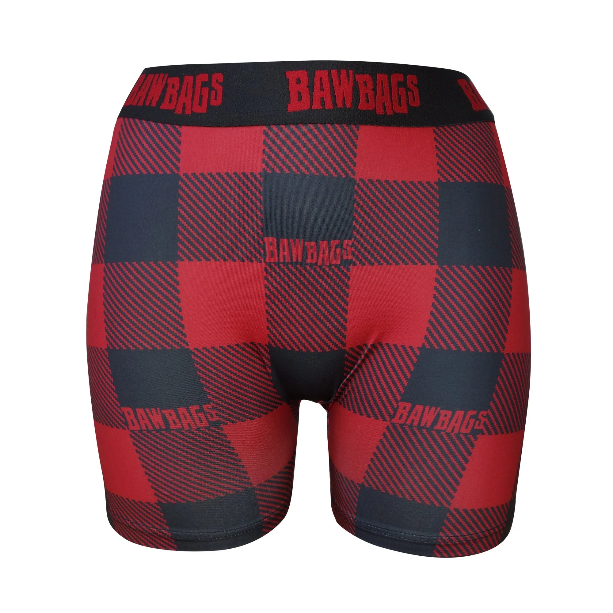 Women's Red Flannel Boxer Shorts