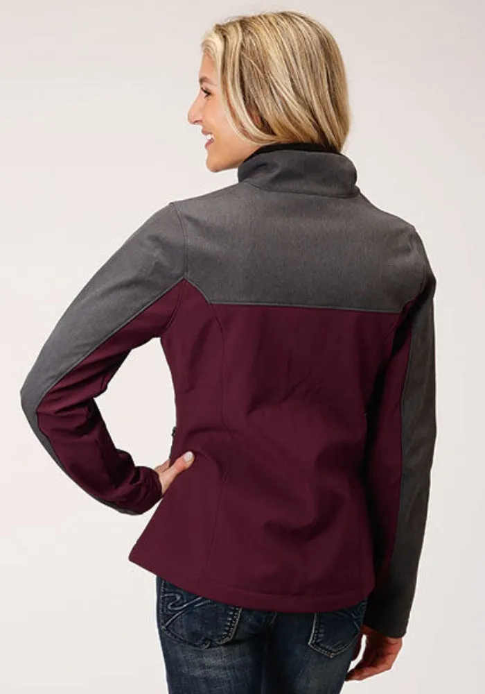 Women's Roper Burgundy & Gray Softshell Jacket